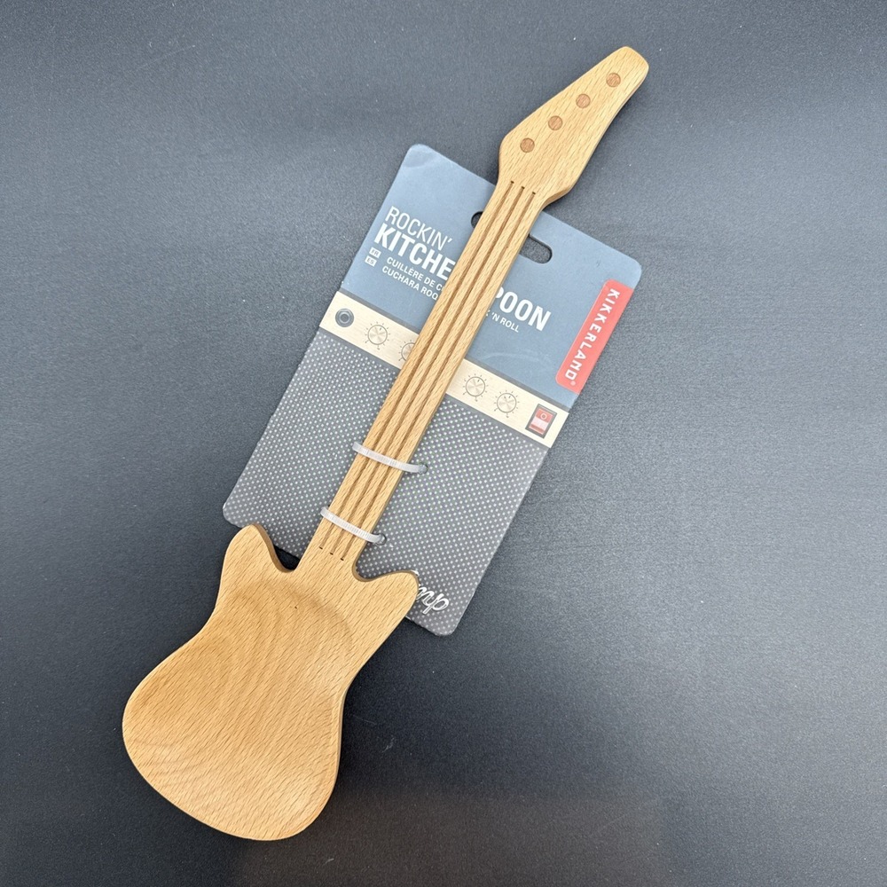 Kikkerland Rockin' Kitchen Spoon 11" Beechwood
